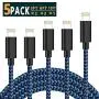 Lightning Cable, MFi Certified iPhone Charger 5 Pack Charging USB Syncing Data Nylon Braided Compatible iPhone Lightning Cable, MFi Certified iPhone Charger 5 Pack Charging USB Syncing Data Nylon Braided Compatible iPhone