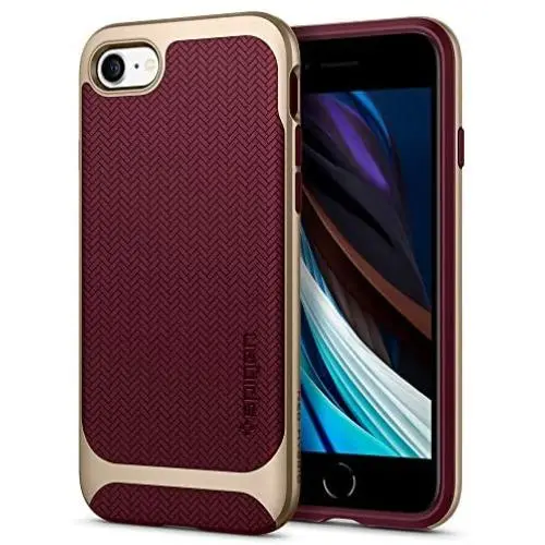 Spigen Neo Hybrid Designed for Apple iPhone SE 2020 Case/Designed for iPhone 8 Case (2017) / Designed for iPhone 7 Case (2016) - Burgundy
