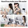Cell Phone Stand Desktop Phone Stand Adjustable Sturdy Aluminum Metal Phone Holder Cradle Dock, Compatible with Phone 11 Pro Xs Max Xr X 8, iPad, Kindle, Tablet (Black)
