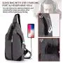 Seoky Rop Sling Bag for Men Women Shoulder Crossbody Bag with USB Charging Port for Travel Hiking Cycling Gray Seoky Rop Sling Bag for Men Women Shoulder Crossbody Bag with USB Charging Port for Travel Hiking Cycling Gray