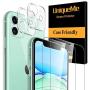 [ 4 PACK] UniqueMe 2 pack tempered glass screen protector +2 pack tempered glass Camera Lens protector for iPhone 11 (6.1 inch)