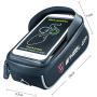Bike Frame Bag, Bike Phone Mount, MOOZO Waterproof Bicycle Front Top Tube Pouch Pannier Cycling Crossbar Storage Bags Phone Holder Stand for iPhone XS MAX XR X 8 7 6 6S Plus LG Smartphones Below 6.0