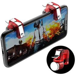 Alician Metal Smart Phone Mobile Gaming Trigger for PUBG Mobile Gamepad Fire Button Aim Key L1 R1 Shooter PUBG Controller red