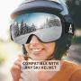 SKL Ski Goggles Over Glasses Snowboard Goggles for Men Women Youth, Frameless UV400 Protection Anti Fog OTG Snow Goggles with Interchangeable Lens and Straps