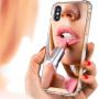 iPhone Xs/X Cute Mirror Case for Women/Girls, Luxury Cool Cell Phone Case, New Protective and Shockproof Cover (Rubber) for Teen, Pretty Case with Wireless Charging Compatible