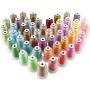 New brothread 50 Colors Variegated Polyester Embroidery Machine Thread Kit 500M (550Y) Each Spool for Brother Janome Babylock Singer Pfaff Bernina Husqvaran Embroidery and Sewing Machines