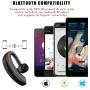 Bluetooth Headset Wireless Business Bluetooth V5.0 Earpiece Ultralight HD Headphones Hands-Free Earphones with Noise Cancellation Microphone Wide Compatible with Cell Phones for Office/Work Out/Truck