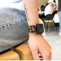 Elastic Band Compatible for Apple Watch, Scrunchie Stretch Wristbands Replacement Bracelet Loop Sport Strap for iWatch Series 1 2 3 4 5, Women Girls, Leopard, 42/44mm