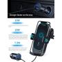 MANKIW Car Wireless Charger Mount,15W Qi Car Charger Auto-Clamping Air Vent Phone Holder Compatible with iPhone 11/11Pro/11Pro Max/Xs Max/XS/XR/X/8/8+, Samsung S10/S10+/S9/S9+/S8/S8+, Pixel/LG