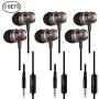 3 Packs Earbud Headphones with Remote & Microphone, SourceTon in Ear Earphone Stereo Sound Noise Isolating Tangle Free for Smartphones, Laptops, Gaming, Fits All 3.5mm Interface Device