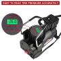 Briggs Stratton Tire Inflator Car Tire Pump Portable Air Compressor with Digital Pressure Gauge 120 PSI 12V DC with 4 Nozzle Adaptors for Car Tires Bicycle Motorcycle Ball BS-IN210DC