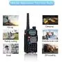 BaoFeng Two Way Radio,8-Watt Dual Band Radio with LED Display,Portable Walkie Talkies Includes 2100mAh Large Battery ,BF-F9V2+(Black, 1Pack)