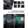 Wireless Car Charger Phone Mount, 10W Qi Fast Charging Car Phone Holder + QC 3.0 Adapter for Dashboard Air Vent/Home Compatible with iPhone 11 Pro Max Xs XR X 8 8+, Samsung S10 S9 S8 S7 Edge