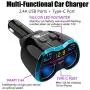 USB C Car Charger, Cigarette Lighter Splitter Adapter 2 Socket Type C Multi Power Outlet 12V/24V 80W DC with LED Voltmeter Switch 5.8A Dual USB Port for Mobile Cell Phone GPS Dash Cam USB C Car Charger, Cigarette Lighter Splitter Adapter 2 Socket Type C Multi Power Outlet 12V/24V 80W DC with LED Voltmeter Switch 5.8A Dual USB Port for Mobile Cell Phone GPS Dash Cam