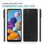 CasemartUSA Phone Case for [Samsung Galaxy A21], [Refined Series][Red] Shockproof Cover with Built-in Kickstand & Belt Clip Holster for Samsung Galaxy A21 (Verzion, Boost Mobile, T-Mobile, Metro)