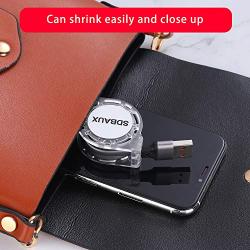 SDBAUX Retractable Multi USB Charging Cable 3A, 4 in1 Fast Charger Cord Connector with Dual Phone/Type C/Micro USB Port Adapter, Compatible with Tablets/Samsung Galaxy/Google Pixel and More(2 Pack)