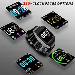 Smart Watch Compatible with iPhone and Android Phones, IP67 Waterproof, Fitness Tracker Watch with Pedometer Heart Rate Monitor Blood Oxygen Sleep Tracker, Smartwatch for Men Women Kids