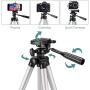 Phone Tripod with Wireless Remote, Eocean 50inch Universal Tripod for Cellphone, Gopro and Camera with Universal Phone Mount Holder, Compatible with iPhone 11 Pro Max/Galaxy Note 9/S9/Google (Silver)