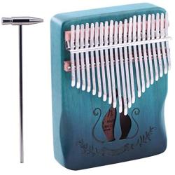 Kalimba Thumb Piano 17 keys Portable Mahogany Body Finger Piano With Tune Hammer Instruction Book Accessory for Kids Adult Beginners Professional HHY (17 Keys)