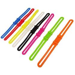 HONBAY 8PCS Extended Edition Silicone Elastic Flashlight Torch Mount Fix Bands for Cycling Bike Bicycle