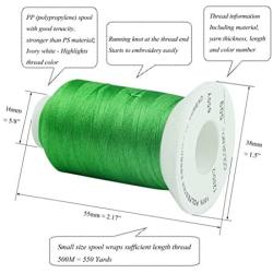 Simthread Machine Embroidery Thread Polyester 63 Colors with Plastic Storage Box for Embroidery,Sewing Machines