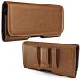 De-Bin iPhone 11 Pro Max, iPhone Xs Max 7 Plus 8 Plus 6s Plus Holster, Belt Case with Clip Cell Phone Pouch Belt Holder for iPhone 11 Pro Max (Fits Phone w/Otterbox Lifeproof Battery Case on) Brown