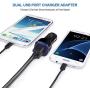 Car Charger, 2.4A 12W AndHot 2 Pack Mini Dual USB Port Car Charger Adapter Plug Compatible with iPhone 11 Pro Max XR XS X 8 7 6S Plus, Samsung Galaxy S10 Note 10 A50, LG, Moto, Google Pixel, Android
