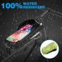 LEMEGO Bike Phone Front Frame Bag Cycling Waterproof Front Frame Top Tube Handlebar Bag with Touch Screen Holder Case for iPhone X XS Max XR 8 7 Plus, for Android/iPhone Cellphones Under 6.5”