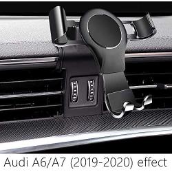 LUNQIN Audi A6 A7 2019-2020 Car Phone Holder Auto Accessories Navigation Bracket Interior Decoration Mobile Cell Phone Mount