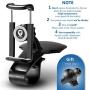 JunDa Car Phone Holder 360-Degree Rotation Cell Phone Holder Suitable for 4 to 7 inch Smartphones,Rotating Dashboard Clip Mount Stand