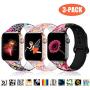 Haveda Sunflower Band Compatible for Apple Watch Series 5 Series 4 40mm, Leopard for 38mm Apple Watch Band Women Silicone Bands for iWatch Series 3 2/1, S/M 3Pack Jellyfish/Cloud/Pink Flower