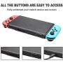 Valkit Protective Case Cover for Nintendo Switch 2017, Comfortable Soft TPU Grip Case and Ergonomic Anti-Scratch Shock-Absorption Cover with Leather Smart Cover,Black