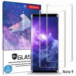 Galaxy Note 9 Screen Protector, [2 Pack] Case Friendly,Bubble-Free,9H Hardness 3D Curved, Scratch-Resistant for Samsung Note9 Tempered Glass Screen Protector
