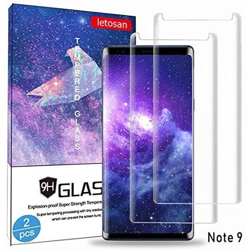 Galaxy Note 9 Screen Protector, [2 Pack] Case Friendly,Bubble-Free,9H Hardness 3D Curved, Scratch-Resistant for Samsung Note9 Tempered Glass Screen Protector
