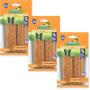 Happy Teeth Natural Cheese Dog Chews | Peanut Butter Flavor | Dental Chew | Protein Rich | Gluten Free - Lactose Free - Wheat Free - Soy Free| 2 Chews per Resealable Pouch | 3 Pouches per Pack