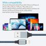 iPhone Charger, MFi Certified 4Pack 6FT iPad Charger Cord, Nylon Braided Lightning to USB Cable iPhone Cord Compatible iPhone 11/11 Pro/X/Xs Max/XR/8/8 Plus/7/7 Plus/iPad/iPod