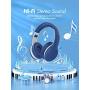 Mpow CH6 Plus Kids Bluetooth Headphones Over Ear for teens, Bluetooth 5.0 Wireless Headsets for Kids with Microphone, HD Stereo Foldable Headphone, 15-Hour Playtime, for PC/Cellphone/iPad/Study/Travel