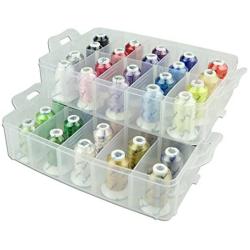 Simthread 40 Brother Colors Embroidery Machine Thread With/without Storage Box (With storage box)