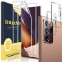 [2+2 Pack] UniqueMe 2 pack Soft TPU Screen Protector and 2 pack Tempered Glass Camera Lens Protector for Samsung Galaxy Note 20 Ultra 6.9",HD Clarity [Case Friendly][Bubble Free]