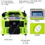 Air Compressor Tire Inflator 12V DC Portable Auto Tire Pump with Digital Display Shut Off Feature Durable and Reliable Tire Air Pump for Car Bicycle Balls Swimming Rings Toy (DC and AC Version, Green)