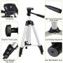 Phone Tripod with Wireless Remote, Eocean 50inch Universal Tripod for Cellphone, Gopro and Camera with Universal Phone Mount Holder, Compatible with iPhone 11 Pro Max/Galaxy Note 9/S9/Google (Silver)