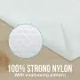 [15”x120 Yards] No Show Mesh Stabilizer for Embroidery (White) Free Pen & Snip, Permanent No-Show Poly Mesh Backing for Machine Embroidery, Hand Sewing, Hoop and Stitch, Translucent Nylon Spun