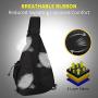 KAKA Small Sling Bag For Slim Figure, Crossbody Backpack Canvas Waterproof Daypack Casual One Shoulder Bag Traveling Hiking Camping for Teens Men and Women (smaller one)
