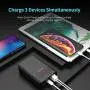ROMOSS 10000mAh Power Bank Sense4ps+, 18W Fast Charge 3 Ouputs & 2 Inputs Portable Charger, Type-C Compact External Battery Pack Compatible for iPhone 11, iPhone Xs, Samsung S20 and More
