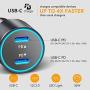 [2020 Latest] USB C PD Car Charger, POWLAKEN 36W 2-Port Fast PD Car Charger with Dual 18W Power Delivery for iPhone 11/11 Pro/11 Pro Max, Galaxy Phone and More (USB C to C & Lightning Cable Included)