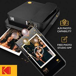 Zink KODAK Smile Classic Digital Instant Camera with Bluetooth (Black) 16MP Pictures, 35 Prints Per Charge – Includes Starter Pack 3.5 x 4.25 Zink Photo Paper, Sticker Frames Edition