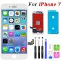 Screen Replacement for iPhone 7 4.7", LCD Touch Display Screen Digitizer Frame Assembly Replacement with Repair Tool Set (White)
