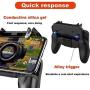 LXCN2 in 1 PUBG Mobile Remote Controller Gamepad Holder Handle Joystick Triggers L1 R1 Shoot Aim Button(Black)