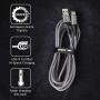 BrexLink USB C Fast Charging Cable(3A), USB C to USB A Charger (6.6ft/2 Pack), Nylon Braided Fast Charging Cord for Samsung Galaxy S10 S9 S8 Note 9, Pixel, LG V30 G6, Nintendo Switch(Grey)