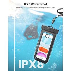 UGREEN Universal Waterproof Case 2 Pack Cell Phone Pouch Dry Bag Compatible for iPhone 11 Pro Max, iPhone SE 2020, iPhone X XR XS 8 Plus 7 6S 6 5, Samsung Galaxy S20 S10 S9 S8 Plus Note 8 S7 Edge S6